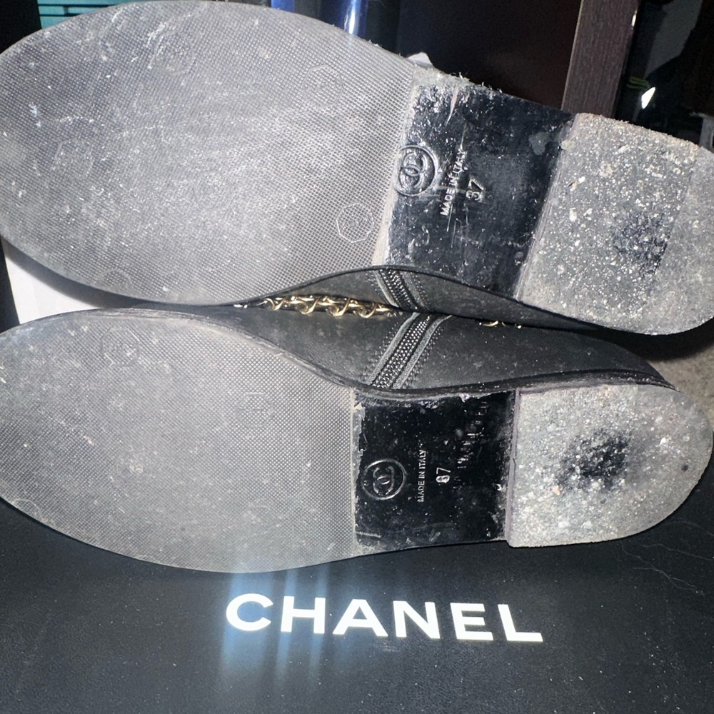 Chanel Black Leather Women's Boots - Picture 11 of 11